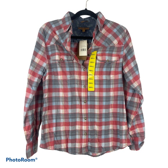 Jachs Girlfriend BEA Flannel Western Button Down NWT Size S - Picture 1 of 9